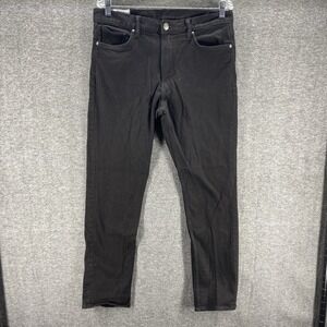 &Denim Jeans Mens 34X32 Black Mid Rise Slim‎ Outdoor Workwear Stretch Dark Wash